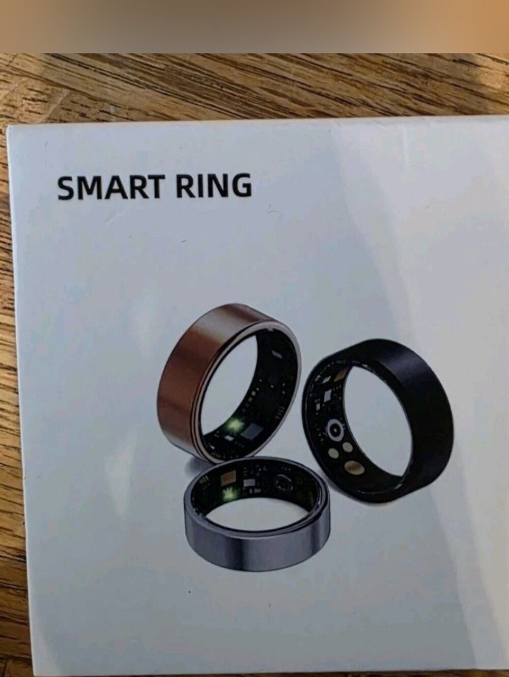 Smart Ring Activity Tracker, Size 11, Silver Stainless Steel (New/Open Box)